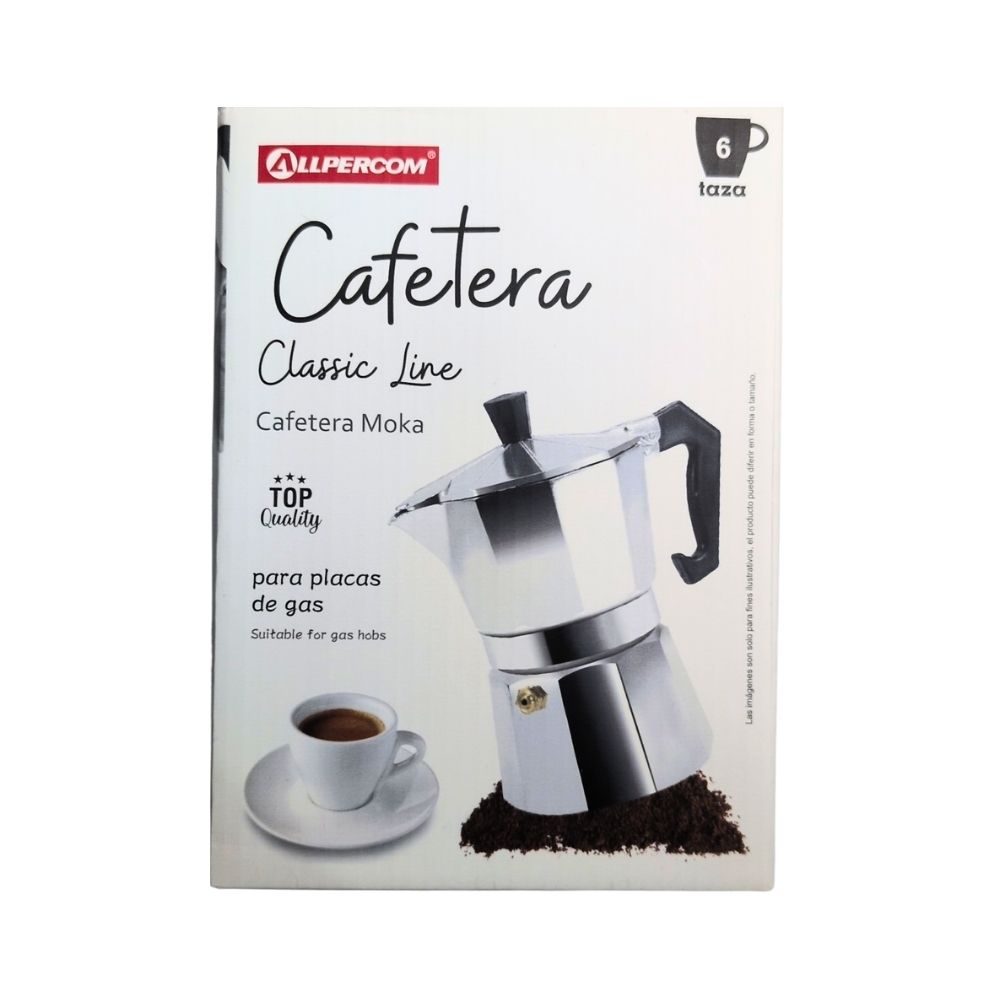 Cafetera de Aluminio 6 Tazas Allpercom