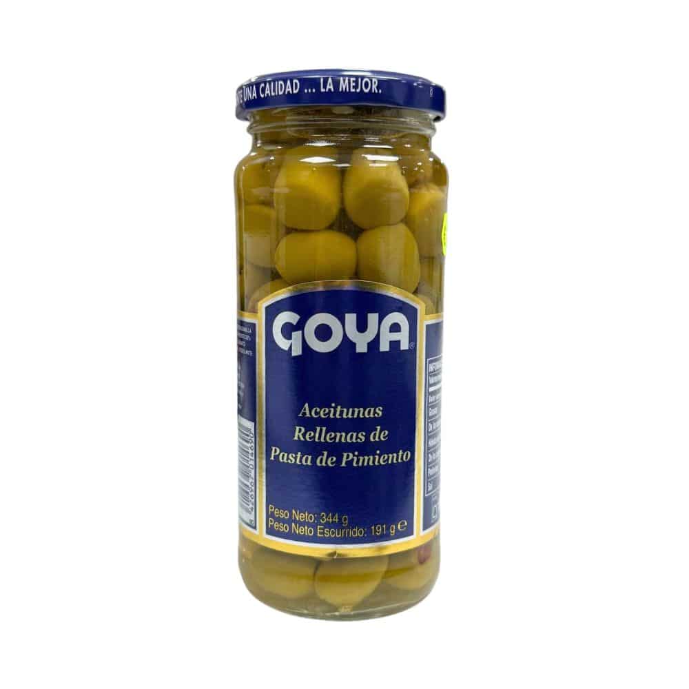 aceitunas rellenas de pasta de pimiento goya