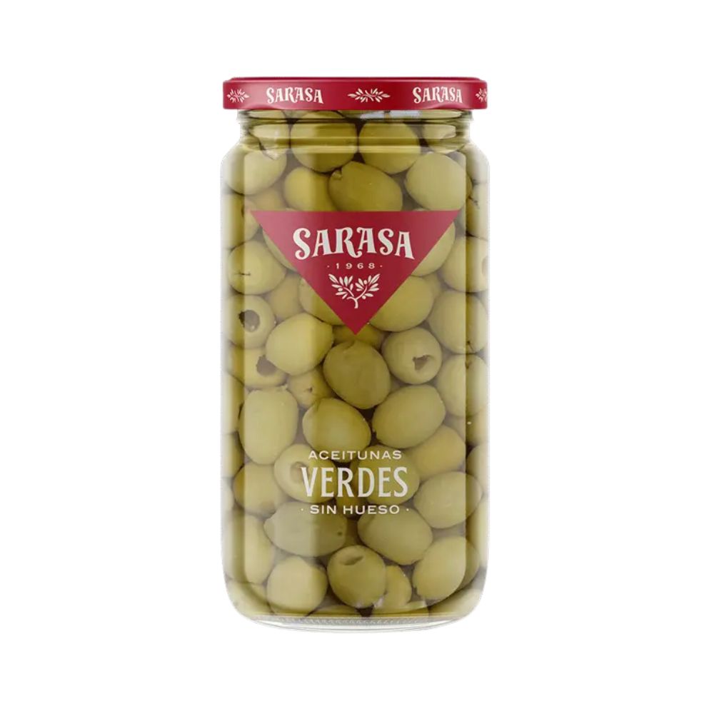 Acetunas Verdes Sin Hueso Sarasa 350 Grs