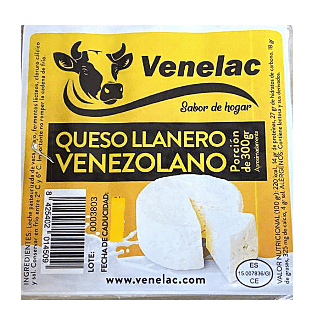 Queso Tipo Llanero Venelac 300Gr
