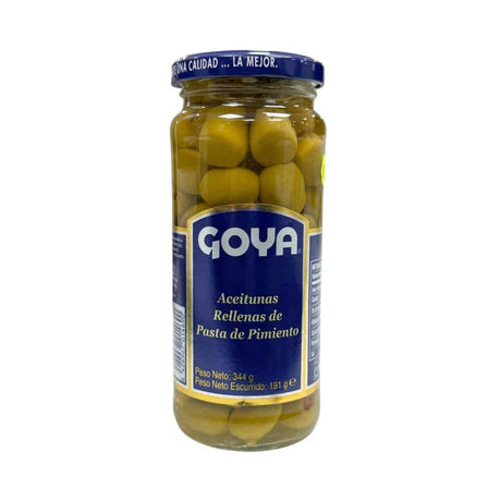 aceitunas rellenas de pasta de pimiento goya