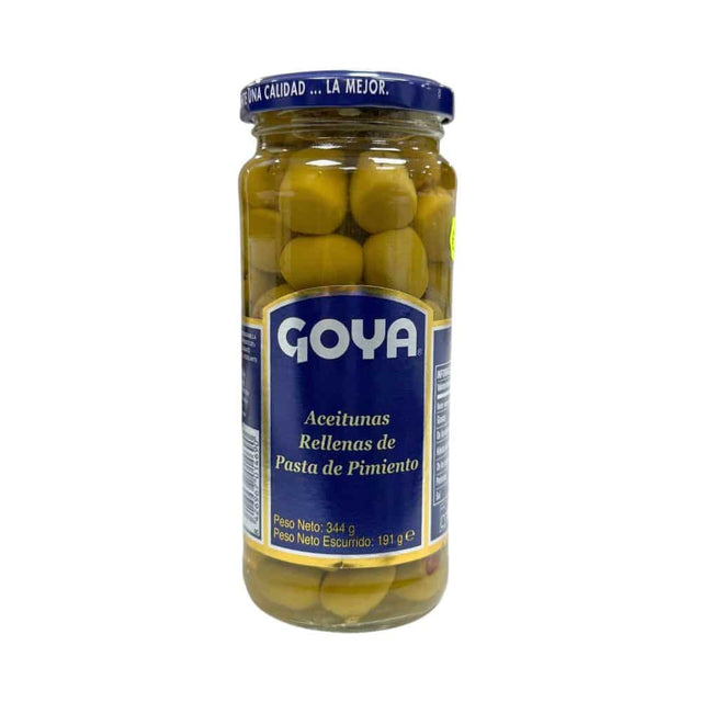 aceitunas rellenas de pasta de pimiento goya
