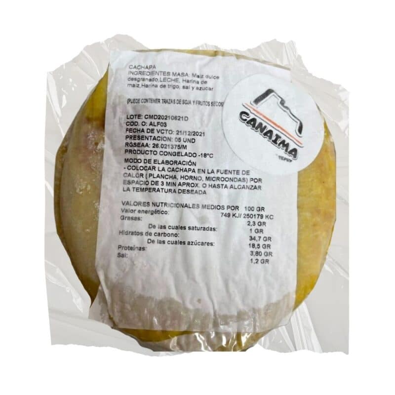 Cachapa Congelada Tequetapas 5 Unidades