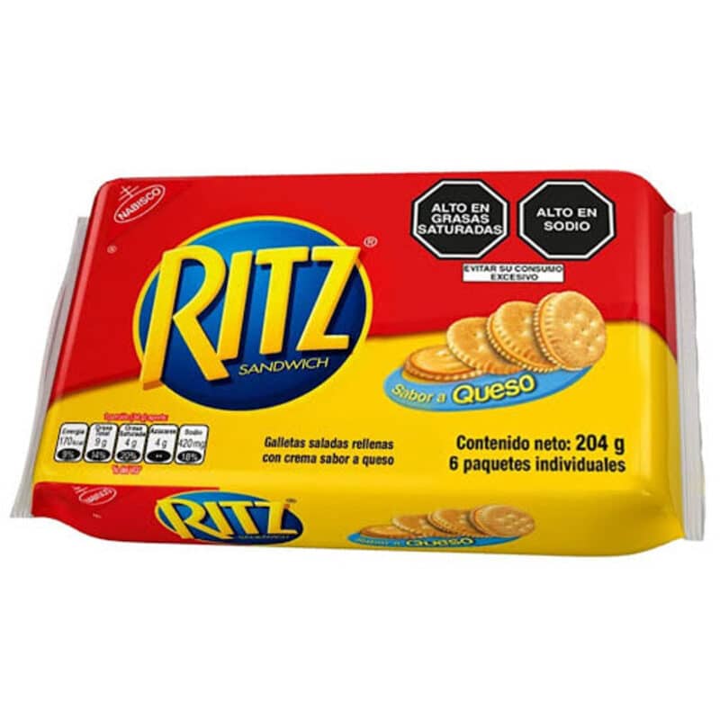 Galletas Ritz Sabor A Queso Paquete De 6 Unids