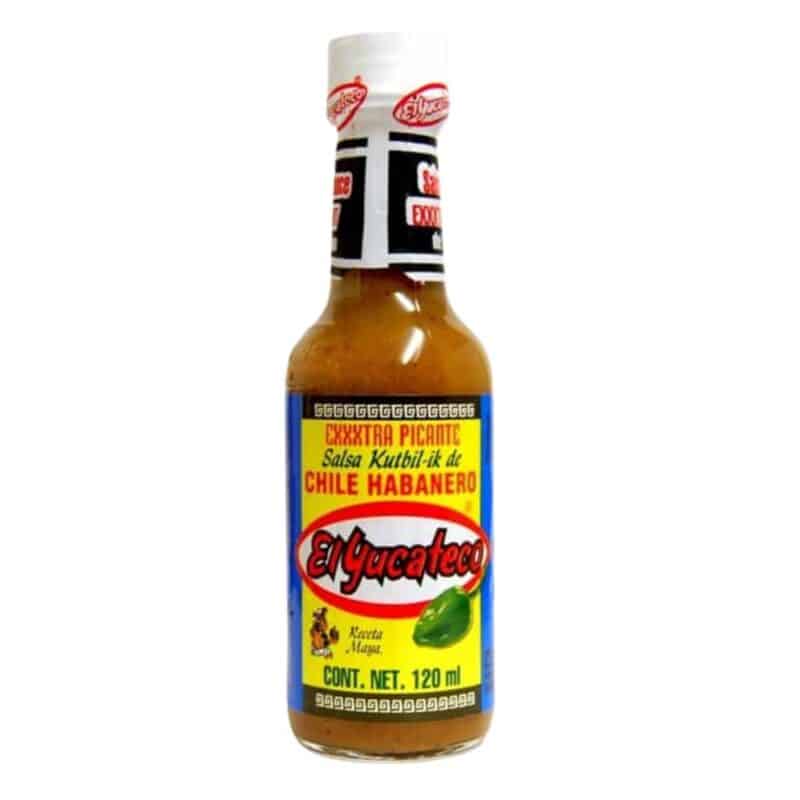 Salsa Extra Picante Kutbil-Ik Chile Habanero El Yucateco 120 Ml