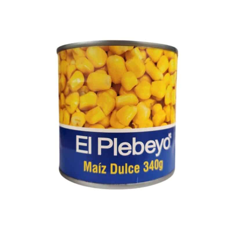 Maiz Dulce Lata 340Gr Plebeyo