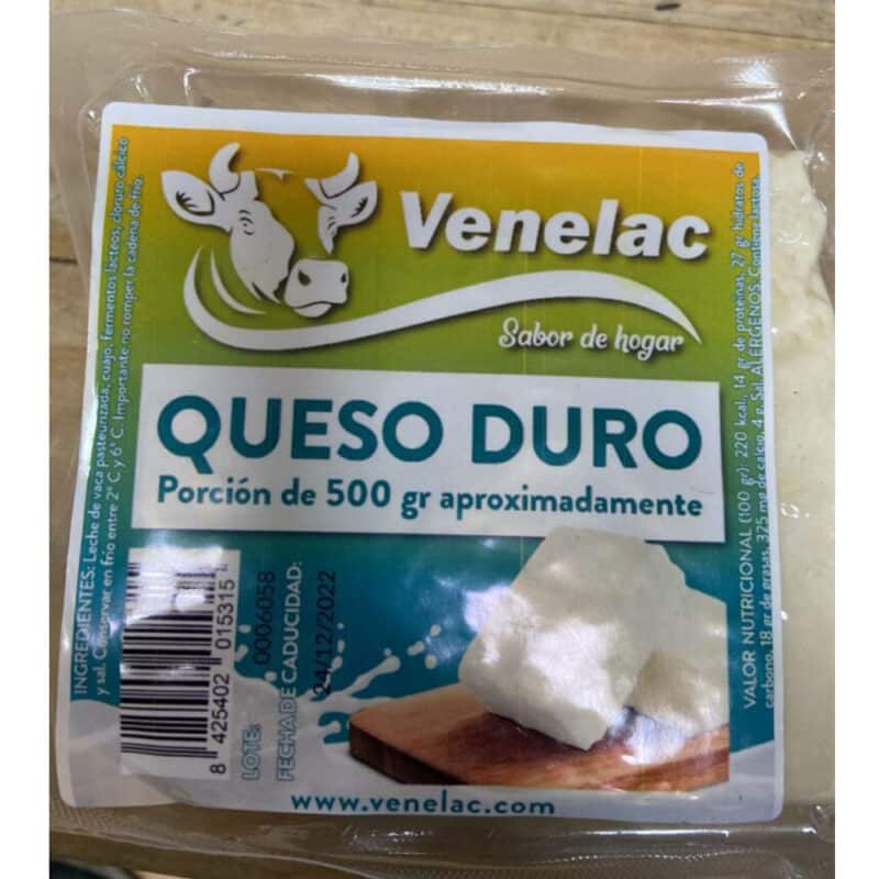 Queso Duro 500 Gr Venelac