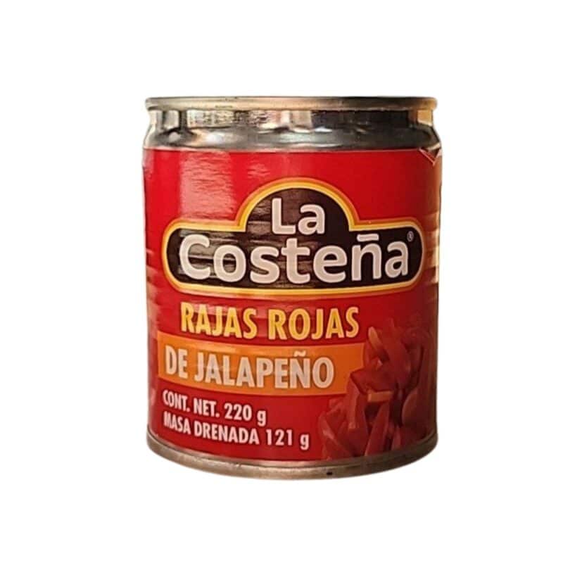 Rajas Rojas De Jalapeño Lata 220g