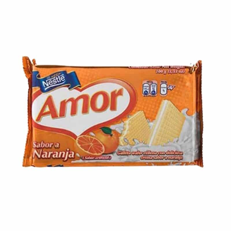 Galleta Wafer Amor Naranja 100 Grs