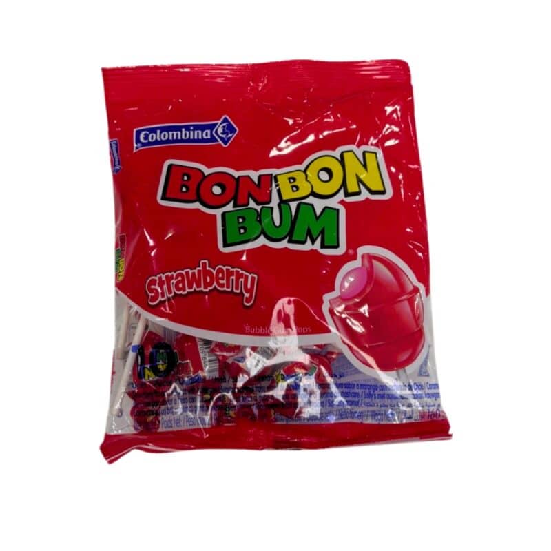 Chupetas Bon Bon Bum Fresa (10unds)