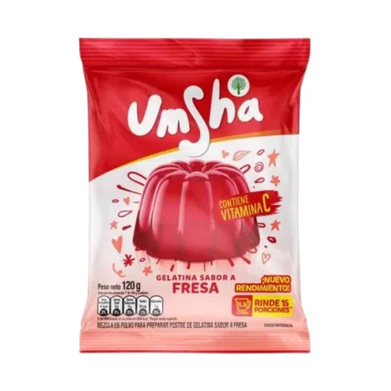 Gelatina Sabor a Fresa Umsha 120 Grs