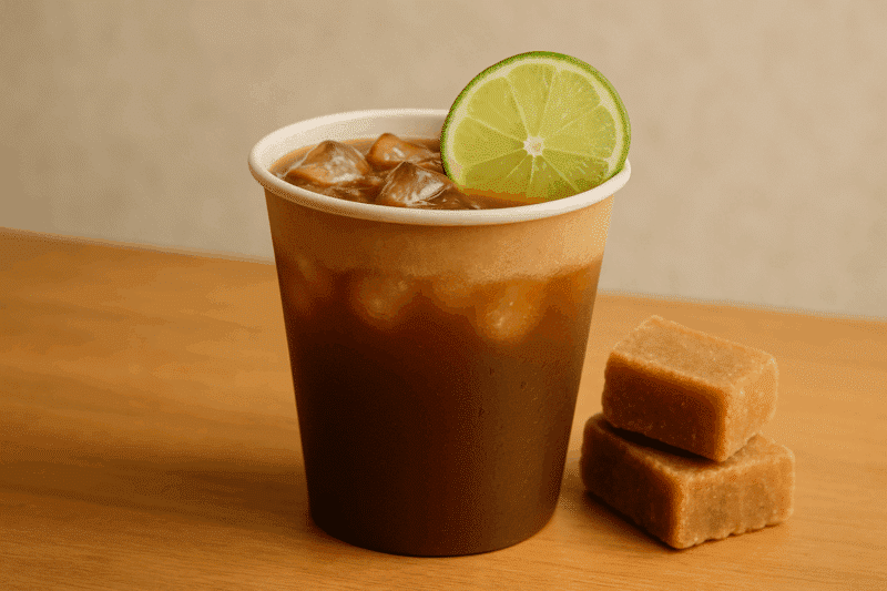 Papelón con limón, refresco natural venezolano