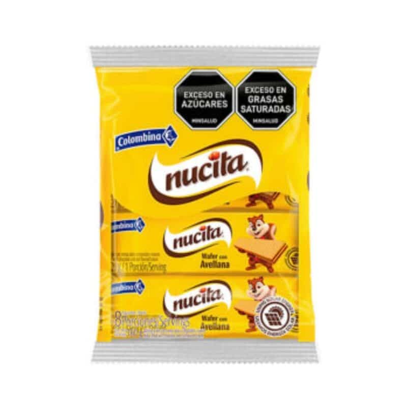 Galleta Wafer Nucita Paquete 8 unidades