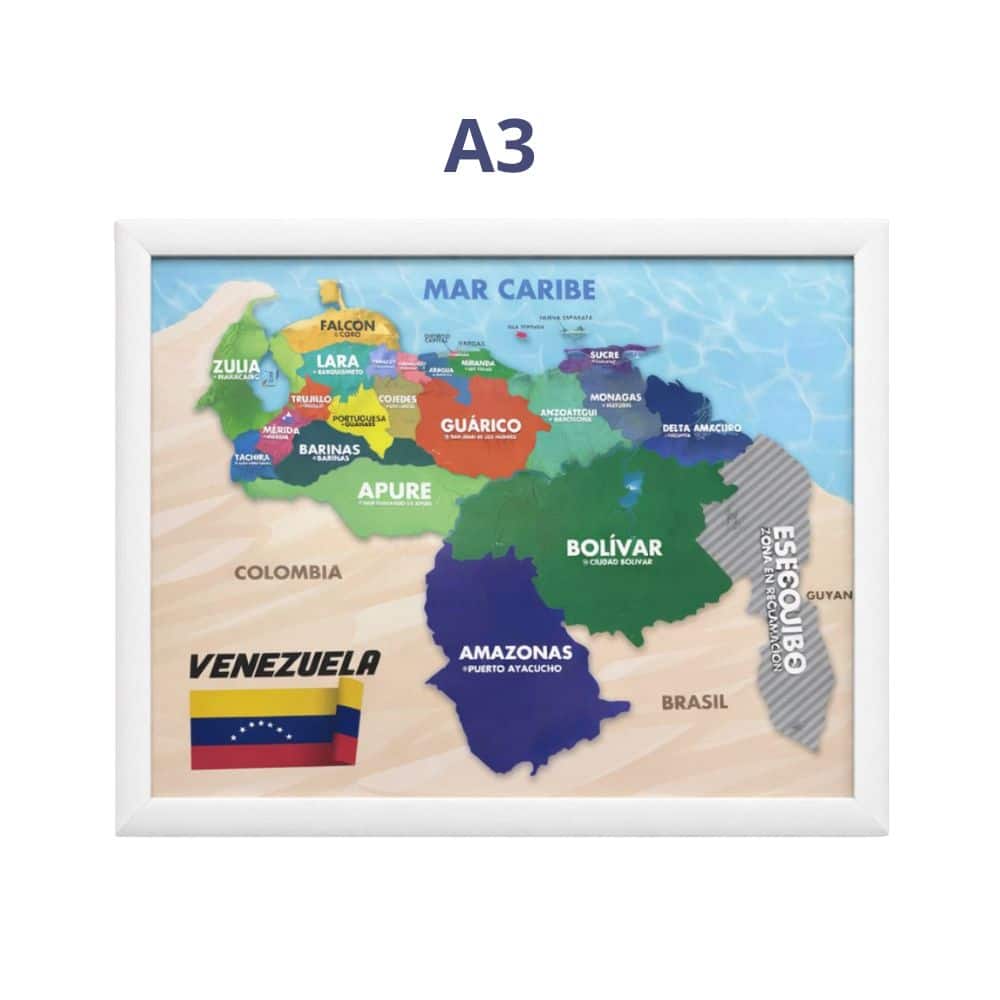 Mapa A3 pequeño con tubo