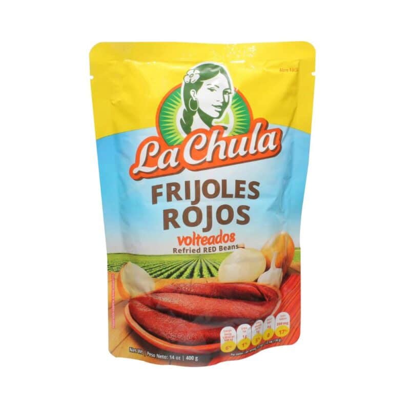 Frijoles Volteados Rojos La chula 14 Oz 400 gr